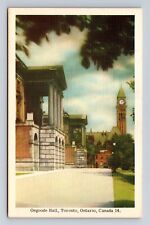 Toronto Ontario Canada, Osgoode Hall, Clock Tower, Antique Vintage Postcard picture