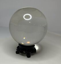 Large 12 In Circumference Crystal Sphere W/Stand 3.53 Lbs Read Details picture