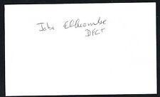 John Ellacombe signed autograph 3x5 card RAF Air Commander Battle of Britain picture