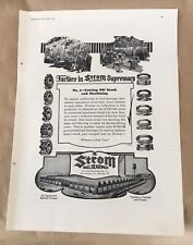Strom ball bearings auto 1923 vintage print ad 1920s illus. car large factory picture
