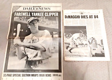 Joe Dimaggio NY Daily News Complete Paper W/Special 32-page Tribute Section TF11 picture