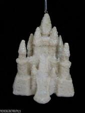 CLASSIC SPARKLING SAND CASTLE BEACH~OCEAN~VACATION ORNAMENT~RESIN~GLITTER~NWT picture