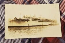 RPPC Postcard- U.S.S. Siboney. WW1 Ship That Brought Men Home From War. picture