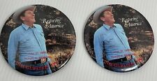 Lot Of Two Ronald Reagan 3.5” Button Pinback 1985 Inauguration Restoring America picture