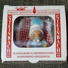 Vintage Steinbach Erzgebirge Germany Wood Ornament Baby Boy  Christmas Folk Art picture