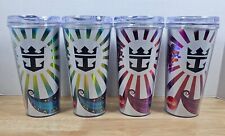 Royal Caribbean Cruise Coca Cola Soda Insulated Cup Tumbler With Lid Lot Of 4 picture