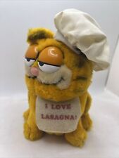 Vtg GARFIELD I Love Lasagna Plush Stuffed Animal Cat 7