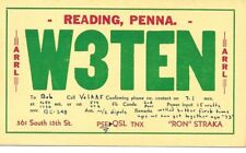 QSL  1953   Reading  PA  radio card picture