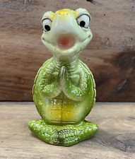 Turtle green yoga resin figurine 3.5