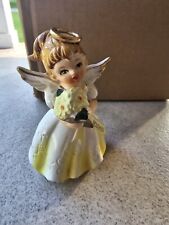 1950s Ceramic November Angel Girl With Flowers Made In Japan  picture