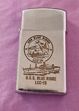 Vintage Zippo Lighter Case Only Navy USS Blue Ridge LCC-19 picture