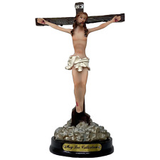 Jesus en la Cruz 5 Inch Resin Statue Base Finely Detailed A51PP New picture