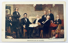 Emancipation of Slaves Abraham Lincoln Jamestown Exposition Vintage Postcard picture