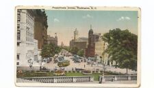 2 Postcards WASHINGTON DC Pennsylvania Ave, State, War, Navy Bldg 1920s Colored picture