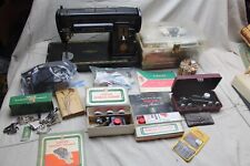 VINTAGE SINGER SEWING MACHINE  301, SLANT NEEDLE Tons of accessories picture