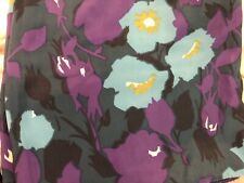 Vintage Fabric Purple Teal White Olive Sewing 95
