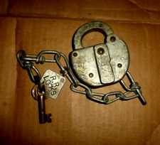 padlock with key antique/very rare find here picture