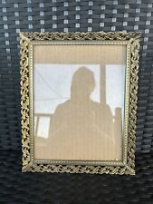 Vintage 8 X 10  Picture Frame Brass Gold Tone Metal Hollywood Regency Ornate picture