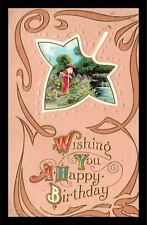c1910 Birthday Wishing You A Happy Birthday Embossed Maine Postcard 228 picture