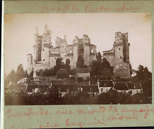 Château de Pierrefonds before its restoration by Viollet le Duc. Vintage Album picture