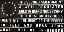 The 2nd Amendment. A Well Regulated Militia. Truck Decals Sticker  (4 Pack) #228 picture