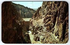 Panorama Buffalo Bill Dam near Cody Wyoming Yellowstone Shoshone Canyon Postcard picture
