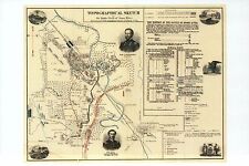 Battle of Stones River Civil War Panoramic Map, TN --- Modern Military Postcard picture