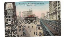 Vintage 1920s Herald Square Broadway & 6tth Ave New York City Postcard Old picture