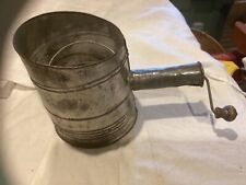 Vintage H.S.B.&Co. Rare Handled  Metal Flour  Sifter picture