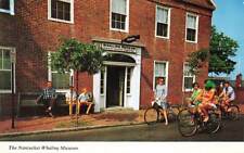 Whaling Museum Nantucket People Bicycles c1960 MA Mass Chrome VTG P107 picture