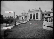 Plate glass photo old negative black and white 5 1/8x7 1/8in Vittel casino picture