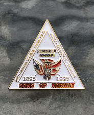 Sons Of Norway District 8 Norge 1895-1995 Collectors Metal Travel Lapel Pin picture