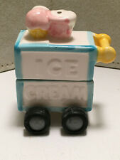Vintage Applause Ice Cream Cart Truck - Salt & Pepper Shaker Set - New  picture