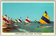 c1960s Midwest Sunfish-Sailfish Regatta Lake Michigan Vintage Postcard picture
