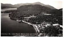 VINTAGE POSTCARD WHITEFACE MOUNT LAKE PLACID MIRROR LAKE REAL PHOTO c. 1940s picture