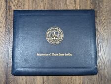 Authentic ~ University of Notre Dame du Lac ~ Leather Diploma Sleeve picture