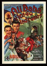 Ali Baba And The Forty Thieves Movie Cinema Film Spanish Poster Art Postcard picture