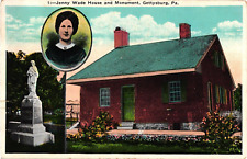 Postcard Jenny Wade House and Monument, Gettysburg, Pennsylvania picture
