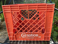 Vintage Carnation Houston 84 Plastic Milk Crate Basket picture