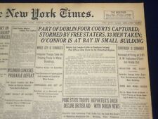 1922 JUNE 30 NEW YORK TIMES - PART OF DUBLIN FOUR COURTS CAPTURED - NT 8403 picture