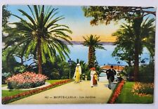 Vintage Monte Carlo Postcard, Les Jardins, Edition Giletta Phot. Nice picture