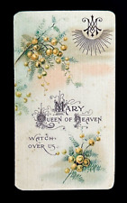 Victorian Folding Religious Prayer Card - Made in Paris France 1884 picture
