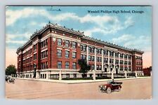 Chicago IL-Illinois, Wendell Phillips High School, Vintage c1916 Postcard picture