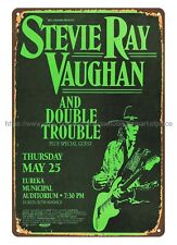 man cave wall art living room 1989 Stevie Ray Vaughan Concert metal tin sign picture