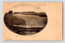 1908. VICKSBURG, MICHIGAN. SCENE ON THE PORTAGE. POSTCARD L28 picture