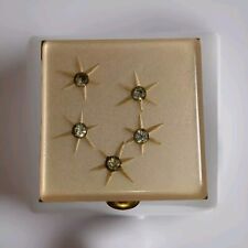 Vintage Royal Mother Off Pear Star Rhinestone Jewelry Mini Trinket Pill Box picture