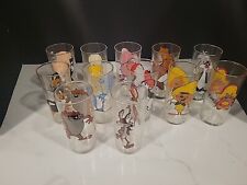 Vintage 1973 Looney Tunes Pepsi Warner Brothers collector glasses LOT of 12 picture
