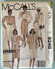 McCall’s Sewing Pattern 9248 TV Show Dynasty  1980s Fashion Size 18 Bust 40 picture