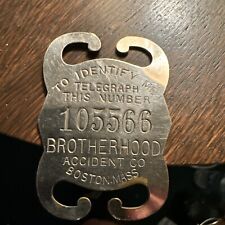 vintage Identity telegraph this number brotherhood accident Co. Boston Mass. picture