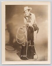 Sunset Carson Original Photo Cowboy With Rope Guns Studio Photo Vintage picture